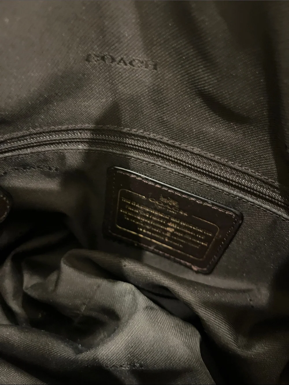 Coach Brown Signature Canvas Shoulder Bag with Brown Leather Trim
